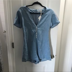NWT Zara Light Blue Romper